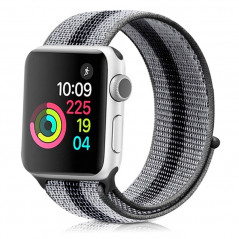 Apple Watch (49/45/44/42) Boucle sport nylon tissé Colorful - Noir