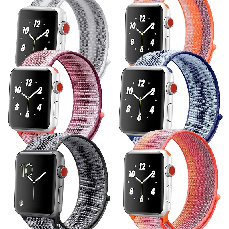 Boucle sport nylon tissé Colorful Apple Watch 1/2/3/4 (42/44mm)