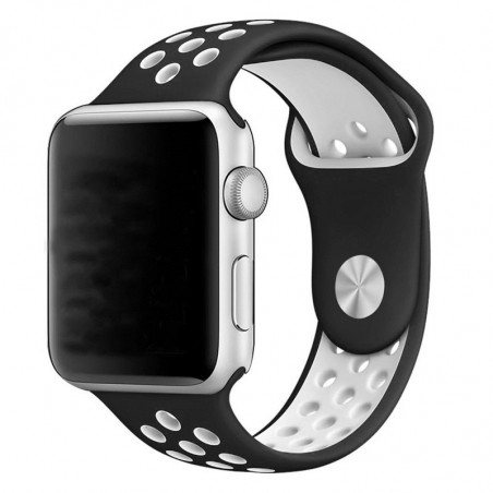 Apple Watch (41/40/38) Bracelet sport respirant (Taille M/L) - Noir