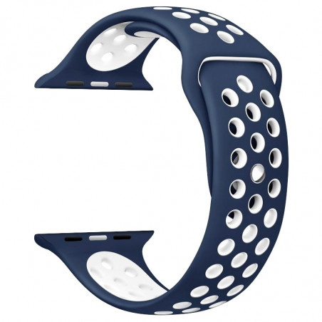Apple Watch (41/40/38) Bracelet sport respirant (Taille M/L) - Bleu foncé