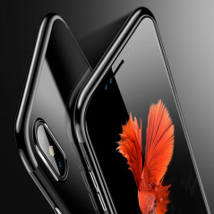 Coque silicone gel CAFELE 3D Plating contours métallisé Apple iPhone Xs