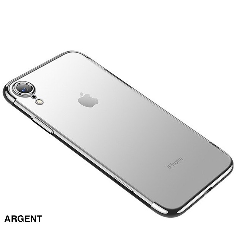 Coque silicone gel CAFELE 3D Plating contours métallisé Apple iPhone XR