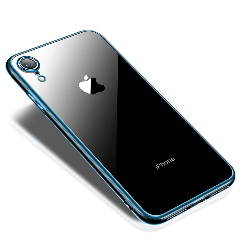 Coque silicone gel CAFELE 3D EDGE Plating contours métallisés Apple iPhone XR Coque silicone gel CAFELE 3D EDGE Plating contours métallisés Apple iPhone XR