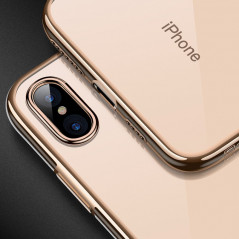 Coque silicone gel CAFELE 3D EDGE Plating contours métallisés Apple iPhone XS
