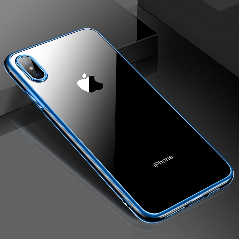 Coque silicone gel CAFELE 3D EDGE Plating contours métallisés Apple iPhone X/XS Coque silicone gel CAFELE 3D EDGE Plating contours métallisés Apple iPhone X/XS