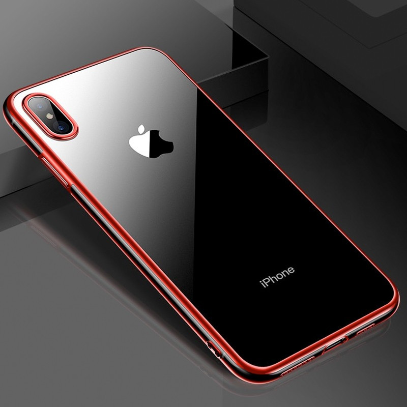 Coque silicone gel CAFELE 3D EDGE Plating contours métallisés Apple iPhone X/XS