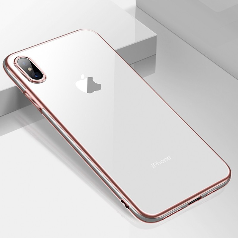 Coque silicone gel CAFELE 3D EDGE Plating contours métallisés Apple iPhone XS MAX