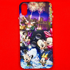 Coque silicone gel Mickey & Minnie Party Apple iPhone XS