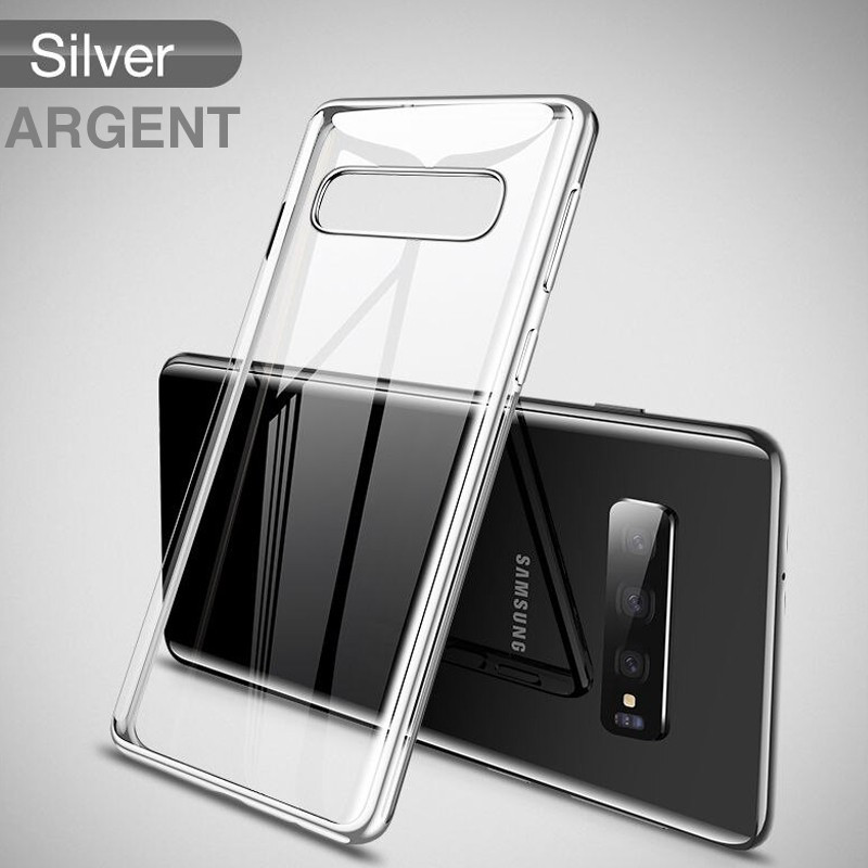 Coque silicone gel CAFELE 3D EDGE Plating contours métallisés Samsung Galaxy S10+