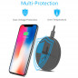 Chargeur rapide sans fil à induction QI NILLKIN BUTTON 10W Noir
