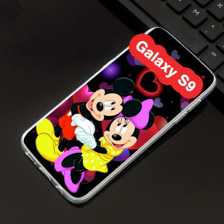 Coque silicone gel Mickey & Minnie in Love Samsung Galaxy S9