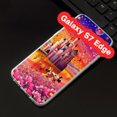 Coque silicone gel Mickey & Minnie Bubble Samsung Galaxy S7 Edge