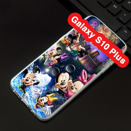 Coque silicone gel Mickey & Minnie Party Samsung Galaxy S10 Plus