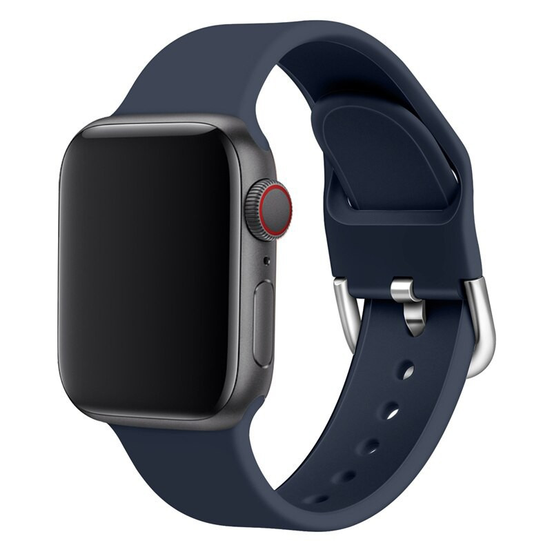 Apple Watch (49/45/44/42) Bracelet sport silicone boucle (Taille M/L)