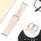 Apple Watch (41/40/38) Bracelet sport silicone boucle (Taille S/M)