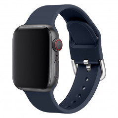 Apple Watch (41/40/38) Bracelet sport silicone boucle (Taille S/M) - Bleu