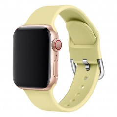 Apple Watch (41/40/38) Bracelet sport silicone boucle (Taille S/M) - Jaune