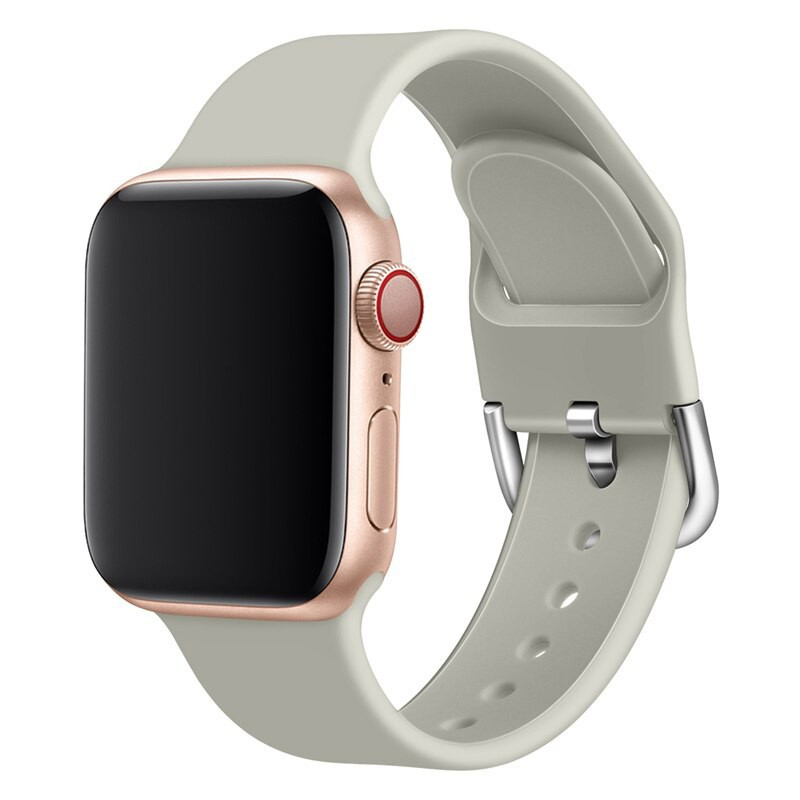 Apple Watch (41/40/38) Bracelet sport silicone boucle (Taille M/L)