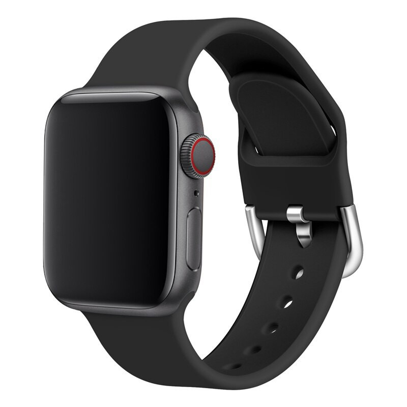 Apple Watch (41/40/38) Bracelet sport silicone boucle (Taille M/L)