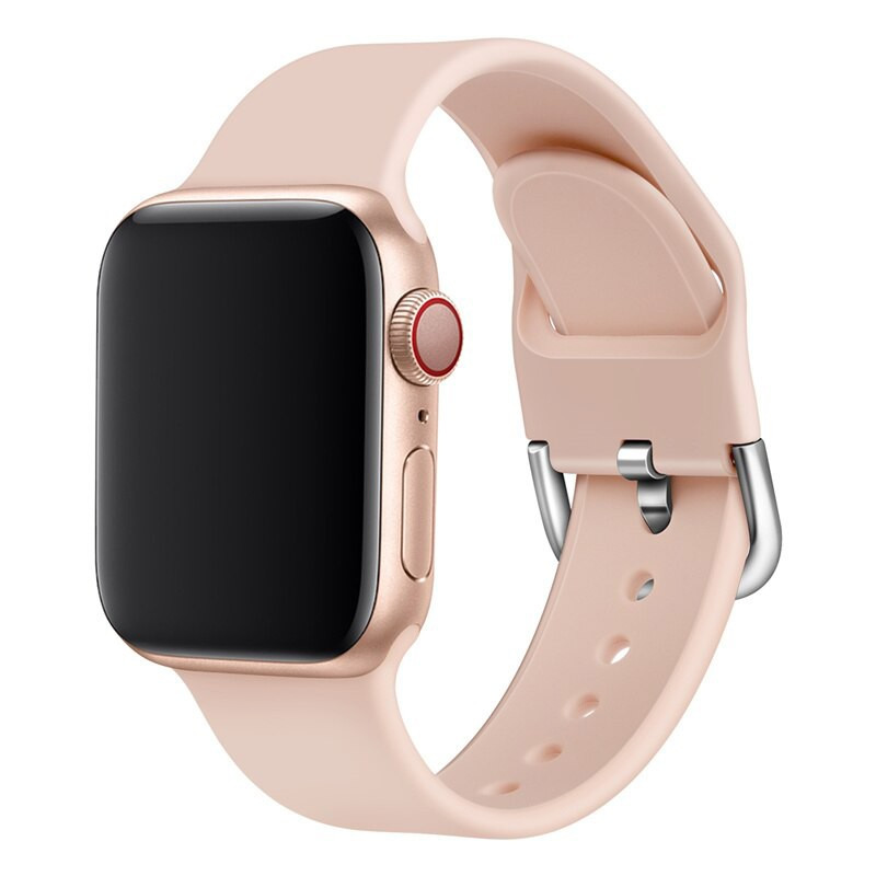 Apple Watch (41/40/38) Bracelet sport silicone boucle (Taille M/L)