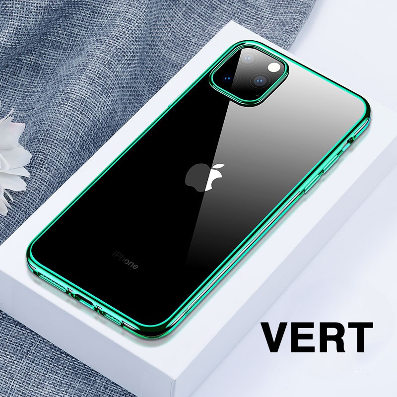 Coque silicone gel CAFELE 3D EDGE Plating contours métallisés Apple iPhone 11 PRO