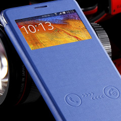 Etui folio Smart Answer Samsung Galaxy Note 4 Bleu