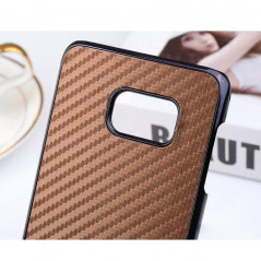 Coque Carbon Effect Samsung Galaxy S6 Edge Plus Marron