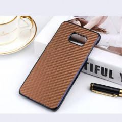 Coque Carbon Effect Samsung Galaxy S6 Edge Plus Marron
