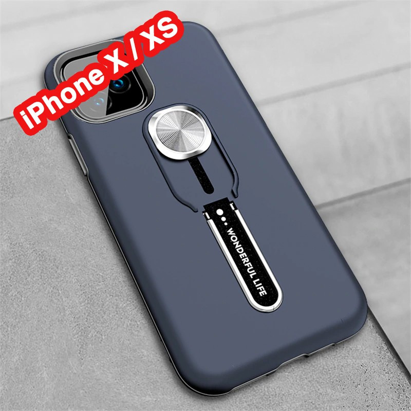 Coque rigide antichoc bimatière Magnetic Series avec béquille Apple iPhone X/XS