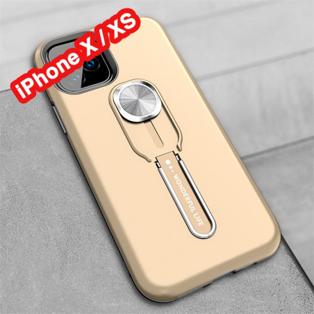 Coque rigide antichoc bimatière Magnetic Series avec béquille Apple iPhone X/XS