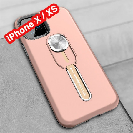 Coque rigide antichoc bimatière Magnetic Series avec béquille Apple iPhone X/XS