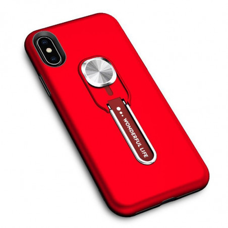 Coque rigide antichoc bimatière Magnetic Series avec béquille Apple iPhone X/XS