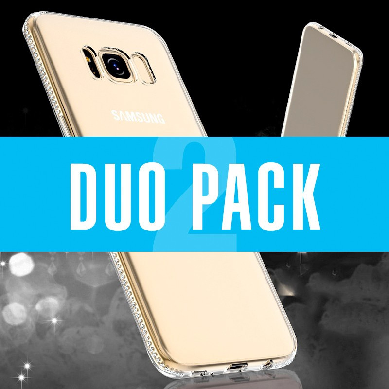 DUOPACK Coque souple Floveme Crystal contours strass Samsung Galaxy S8 Plus DUOPACK Coque souple Floveme Crystal contours strass Samsung Galaxy S8 Plus