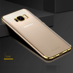 Coque silicone gel FLOVEME 3D Plating contours métallisé Samsung Galaxy S8 Plus Or