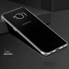 Coque silicone gel FLOVEME 3D Plating contours métallisé Samsung Galaxy S8 Plus Argent