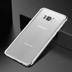 Coque silicone gel FLOVEME 3D Plating contours métallisé Samsung Galaxy S8 Plus Argent