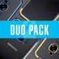DUOPACK Coque silicone gel FLOVEME 3D Plating contours métallisé Samsung Galaxy S8 Plus