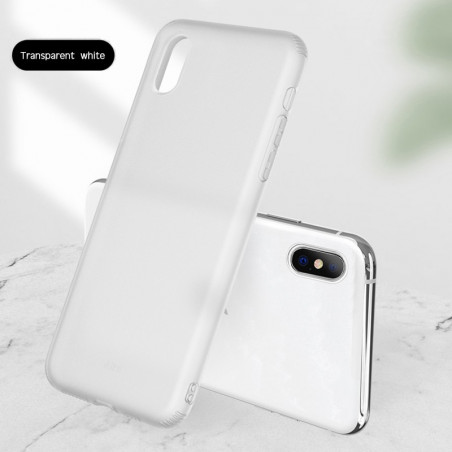 Coque silicone gel OXYGEN Series Apple iPhone XS MAX Blanc