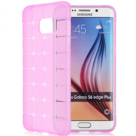 Coque Square Grid Samsung Galaxy S6 Edge Plus Rose