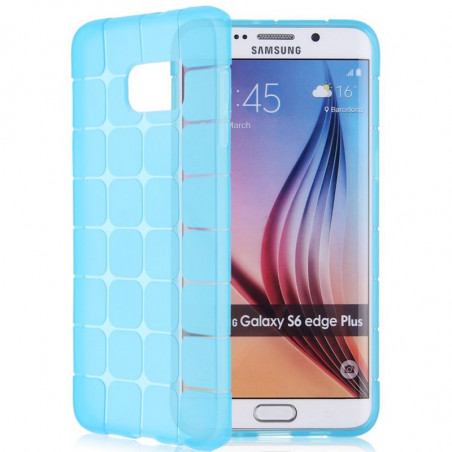 Coque Square Grid Samsung Galaxy S6 Edge Plus Bleu