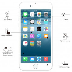 Protection écran verre trempé Eiger 3D GLASS Apple iPhone 7/8/6S/6/SE 2020 - Blanc