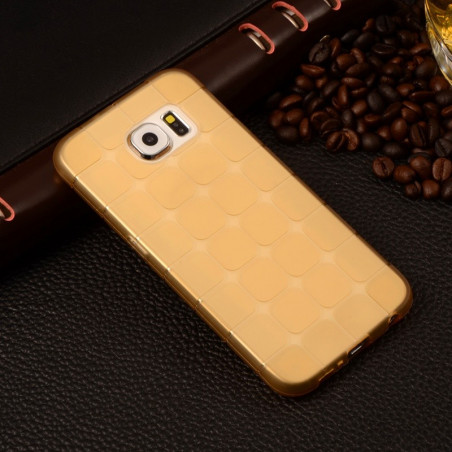 Coque Square Grid Samsung Galaxy S6 Or