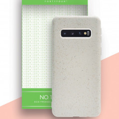 Coque rigide FORTYFOUR No.100 BIO Samsung Galaxy S10 Blanc