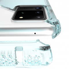 Coque souple ITSKINS Spectrum Clear Samsung Galaxy S20 Ultra 5G Bleu
