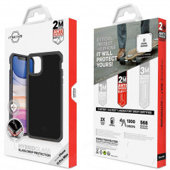 Coque rigide ITSKINS HYBRID GLASS Apple iPhone 11 PRO MAX Noir (Mat)