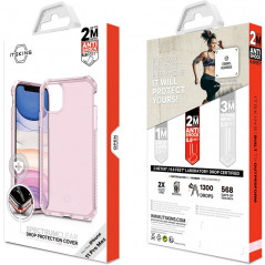 Coque souple ITSKINS Spectrum Clear Apple iPhone 11 PRO MAX Rose (light pink)