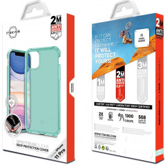 Coque souple ITSKINS Spectrum Clear Apple iPhone 11 PRO Vert (tiffany green)