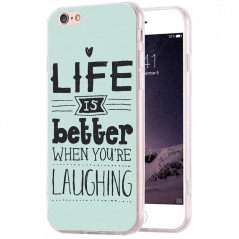 Coque silicone gel LIFE IS BETTER… Apple iPhone 6/6s Plus