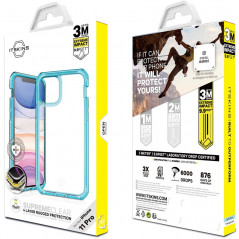 Coque rigide ITSKINS SUPREME CLEAR Apple iPhone 11 PRO Bleu