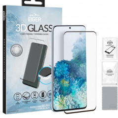 Protection écran verre trempé Eiger 3D GLASS CF Samsung Galaxy S20/S20 5G - Noir
